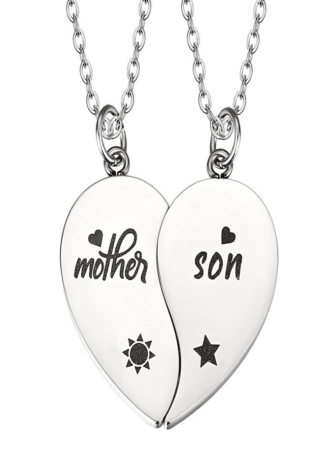 Yonhon Mother Son Necklace Set for 2,Mom Son Matching Necklace for 2 - Image 1